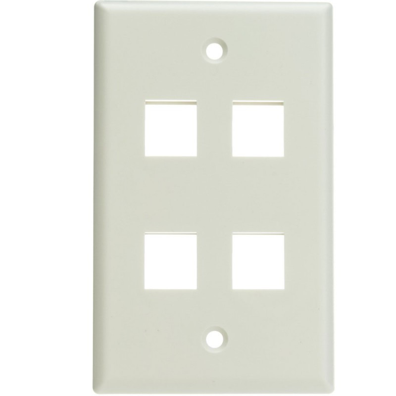 Wall Plate 4-Port White VC-304-J2655/4P