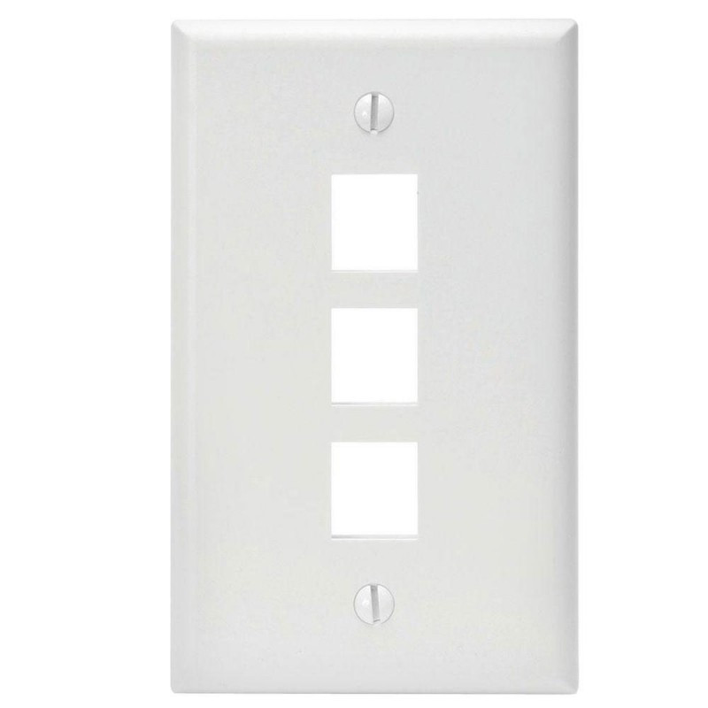 Wall Plate 3-Port White VC-304-J2639/3P/WH