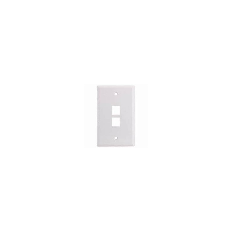 Wall Plate 2-Port White VC-304-J2636/2P/WH