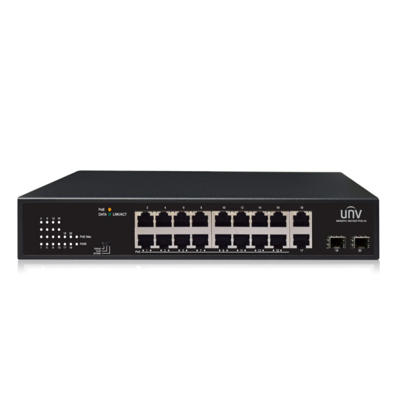 16 Port Gigabit POE Switch with 2 GB Uplink POE-NSW2010-18GT2GP