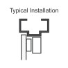 Seco-Larm Z-Bracket for 600-lb Electromagnetic Lock SEC-E-941s-600/ZQ