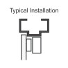 Seco-Larm Z-Bracket for 1200-lb Electromagnetic Lock SEC-E-941s-1k2/ZQ