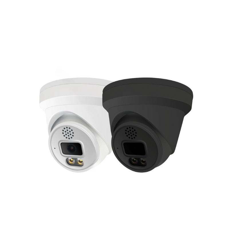 A8-618FAD | Full Color 8MP, 2.8mm Fixed, Two-Way Audio, Turret IP Camera