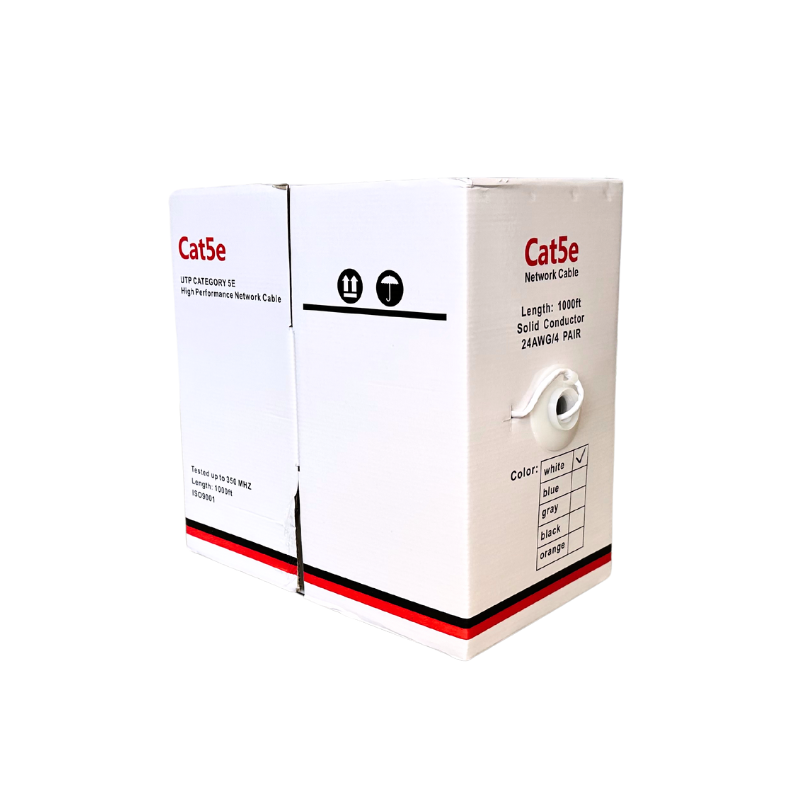 Cat5e Network Cable, CCA 1000 ft, White | CAT5-CCA-W