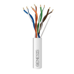 Honeywell Genesis Cat5e Plenum Cable, 24/4 Solid BC,1000ft, White | CAT5200-HW