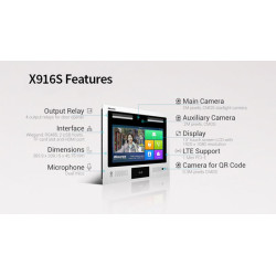 Akuvox IP Touchscreen Smart Video Door Intercom with Facial Recognition X916S