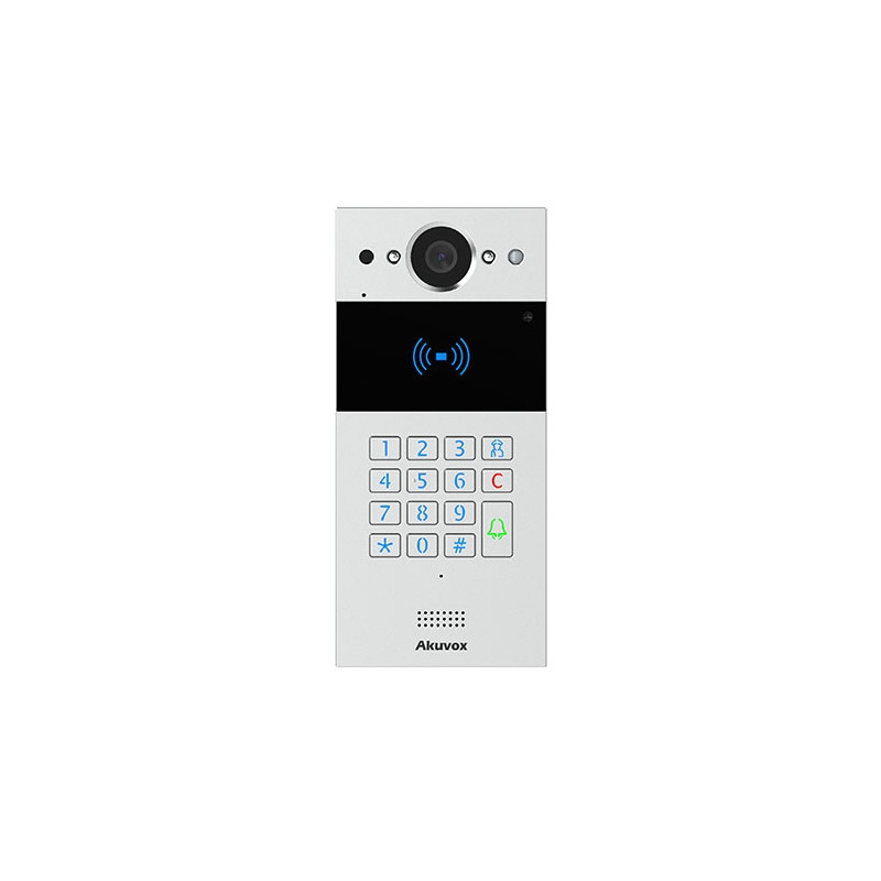 Akuvox 2 Wire Compact IP Door Intercom Unit Keypad Video RFID R20K-2
