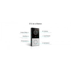 Akuvox  2-Wire Smart Doorbell with 1 Call Button RFID BLE Surface Mount E12S-2