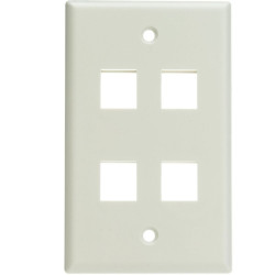 Wall Plate 4-Port White...