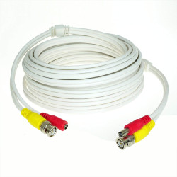 Siamese Premade BNC Cable 25ft White SIME-PM25-W