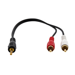 Audio Cable 3.5mm Male To Dual RCA Male TS-1215-12GA