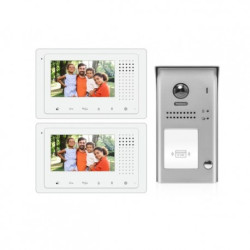 2-Easy Intercom System 2 Wire 2 Monitors 4.3" 1 Apartment Video Door Bell Door Release | 2EZ-DK43321S/ID