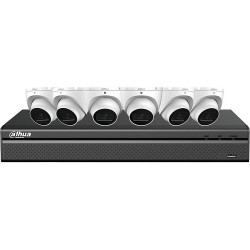 Dahua N488L64A | 6 Camera 4K IP Security System, 8-Channel NVR, 4TB HDD w/ Built-In Mic