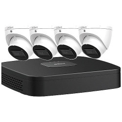 Dahua N444L42A | 4-Channel 4K NVR with 2TB HDD & Four 4MP Night Vision Turret Cameras 2.8mm Fixed