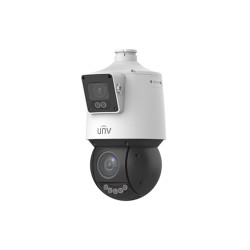 UNV 4MP 25X Lighthunter Dual-lens Network PTZ Camera, Built In Speaker and Microphone IPC94144SFW-X25-F40C